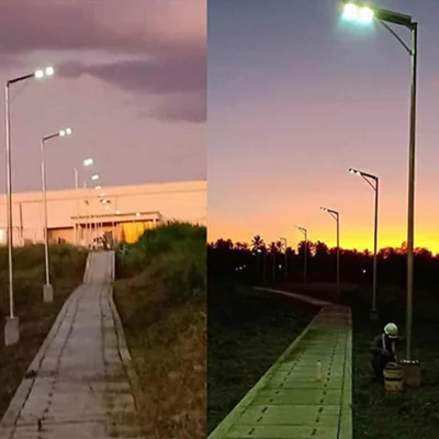 Poder solar rachado econômico do diodo emissor de luz da luz de rua 8m Polo 60watt